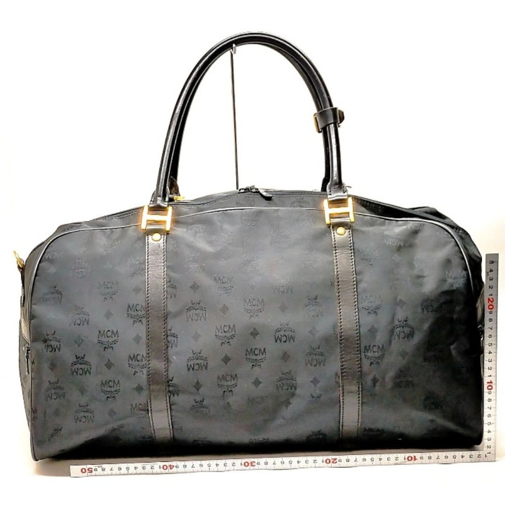 MCM 22" Ottomar Weekender Bag in Black Lairetos Jacquard - Picture 2 of 9